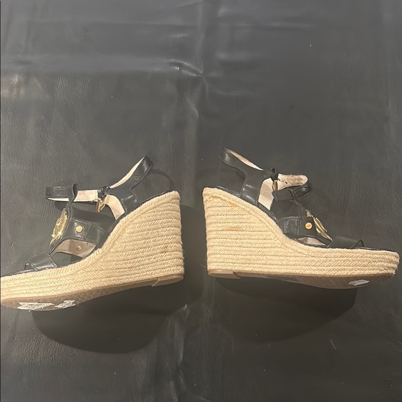 Michael Kors Black and Gold Espadrille Shoes